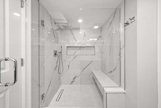 3412 Sunnyside Ave, Brookfield, IL 60513 - bathroom with a marble finish shower