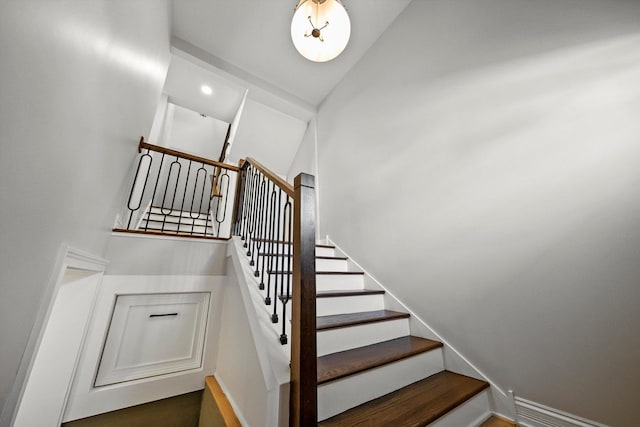 3412 Sunnyside Ave, Brookfield, IL 60513 - stairs with baseboards and a towering ceiling