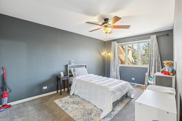 51 Oak Creek Dr, Burr Ridge, IL 60527 - carpeted bedroom featuring baseboards and ceiling fan