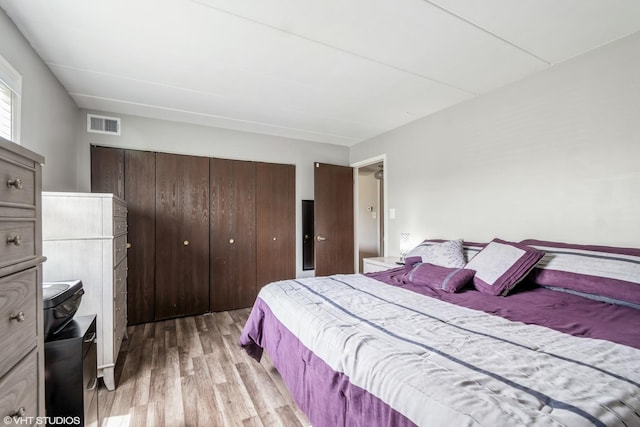 2237 175th St Unit 2A, Lansing, IL 60438 - bedroom featuring light wood-style floors and a closet