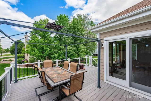 1122 Souders Ave, Elburn, IL 60119 - wooden deck featuring outdoor dining space