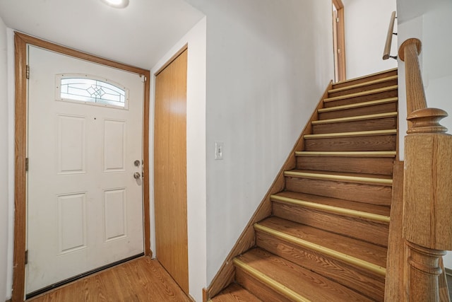 14603 Maple Ln, Dolton, IL 60419 - foyer entrance featuring stairway and wood finished floors