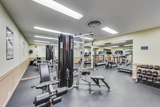 view of gym