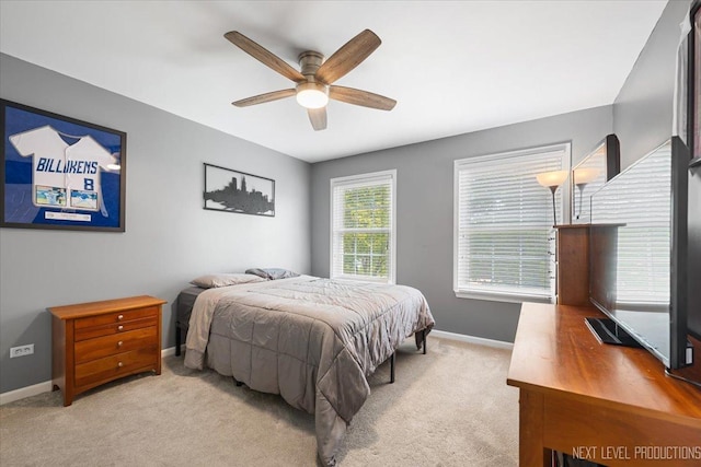 1514 Somerfield Dr, Bolingbrook, IL 60440 - bedroom with carpet floors, baseboards, and ceiling fan