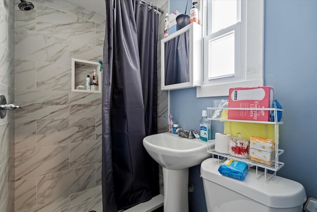 6508 S Albany Ave, Chicago, IL 60629 - bathroom featuring a stall shower and toilet