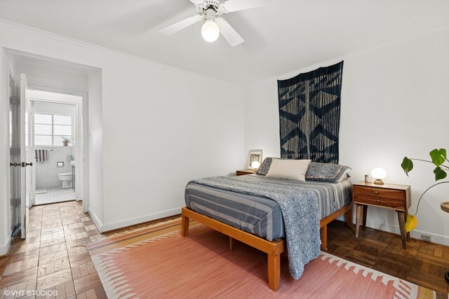 5728 S Stony Island Ave Unit 1, Chicago, IL 60637 - bedroom featuring baseboards and a ceiling fan