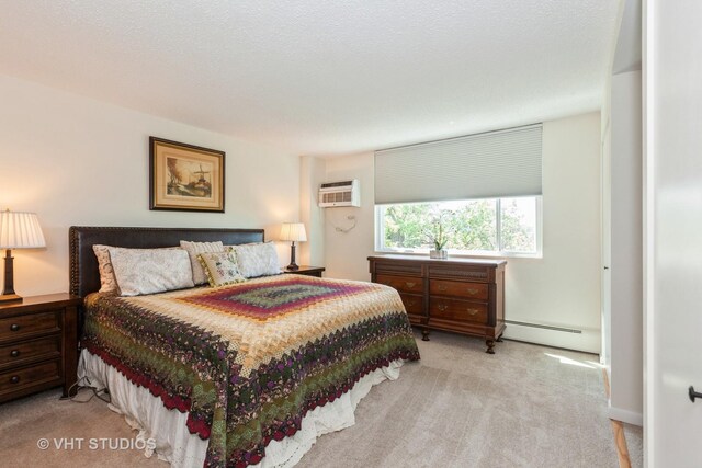 2211 S Highland Ave Unit 4B, Lombard, IL 60148 - bedroom featuring light colored carpet and a wall unit AC