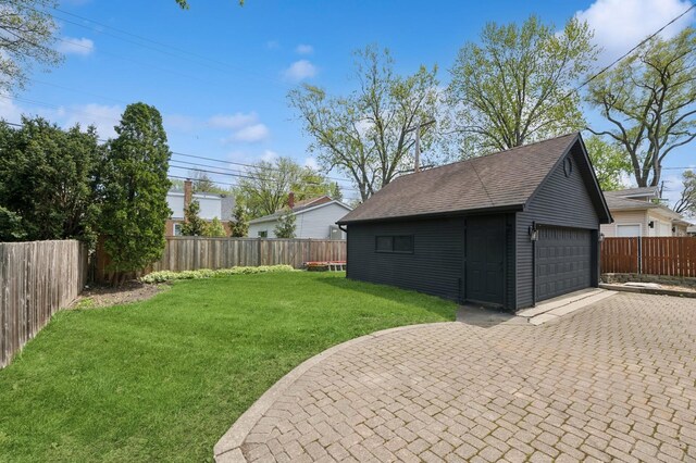 1929 S Ashland Ave, Park Ridge, IL 60068 - view of yard with an outdoor structure and a garage
