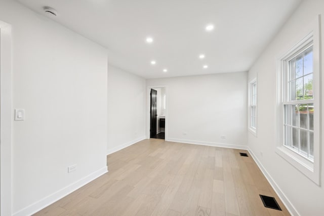 1929 S Ashland Ave, Park Ridge, IL 60068 - spare room with recessed lighting, light wood-style flooring, baseboards, and a smoke detector