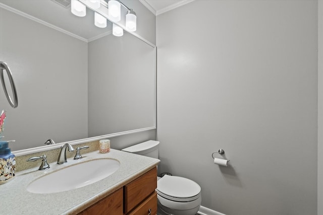 638 E Princeton Ct, Round Lake Beach, IL 60073 - half bath featuring ornamental molding and vanity