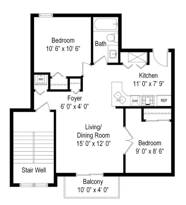 4722 N Beacon St Unit 1E, Chicago, IL 60640 - home floor plan