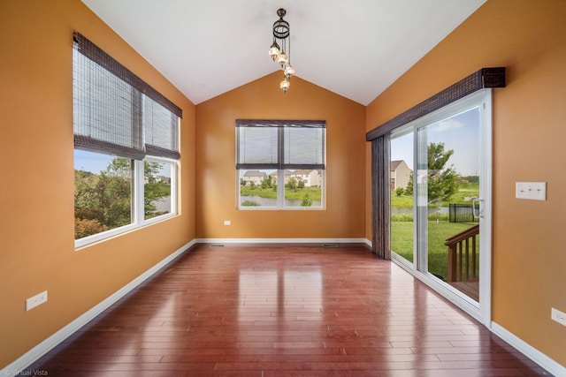3471 Birch Ln, Naperville, IL 60564 - unfurnished sunroom featuring vaulted ceiling and plenty of natural light