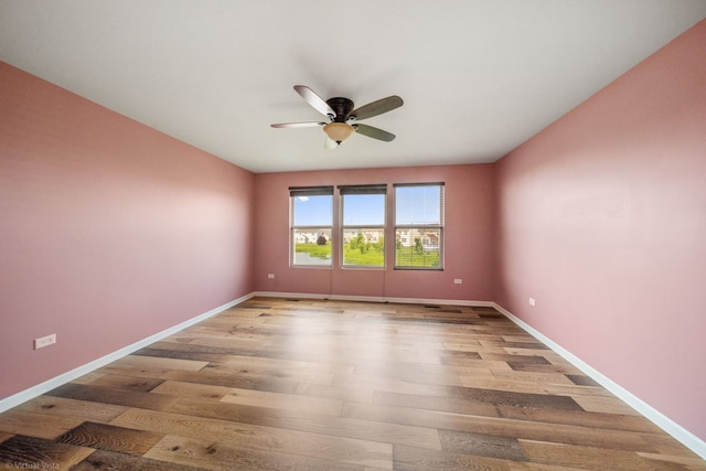 3471 Birch Ln, Naperville, IL 60564 - unfurnished room with ceiling fan and wood finished floors