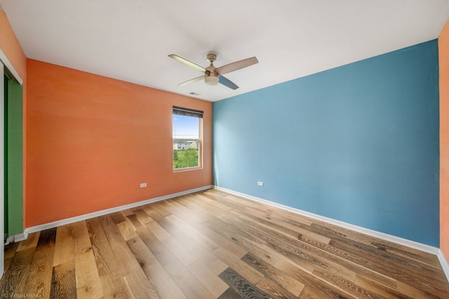 3471 Birch Ln, Naperville, IL 60564 - unfurnished room featuring a ceiling fan and wood finished floors