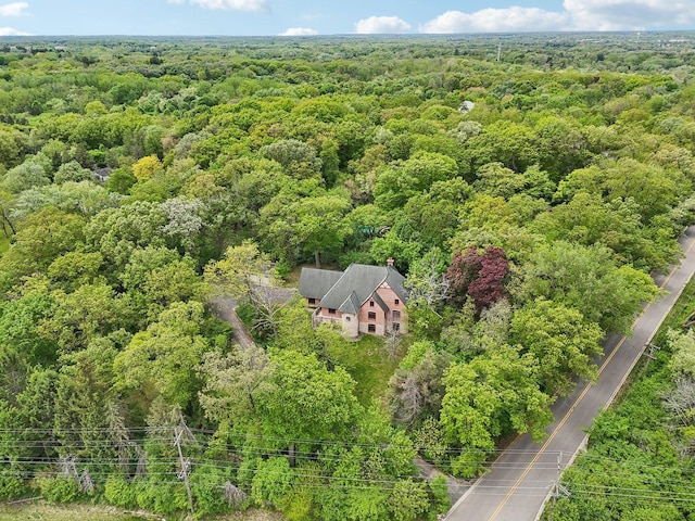 557 Signal Hill Rd, North Barrington, IL 60010 - aerial view of property and surrounding area featuring a heavily wooded area