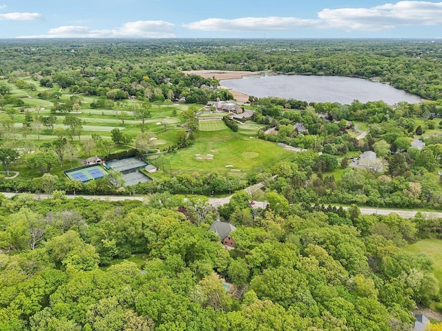 557 Signal Hill Rd, North Barrington, IL 60010 - bird's eye view of a heavily wooded area and a large body of water
