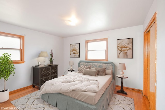 172 Strieff Ave, Chicago Heights, IL 60411 - bedroom with multiple windows, light wood-style flooring, and a closet