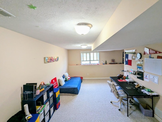 72 Astoria Way, Bloomington, IL 61704 - carpeted office with a textured ceiling and baseboards