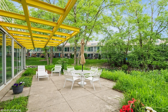 2525 Wellington Ct Unit 307, Evanston, IL 60201 - view of patio / terrace featuring outdoor dining area