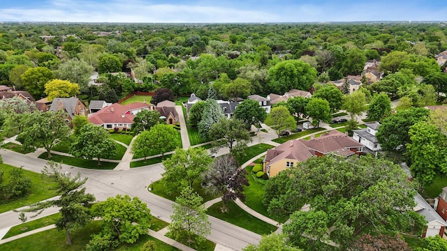 aerial view of residential area