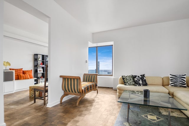 175 E Delaware Pl Unit 7511, Chicago, IL 60611 - living area with baseboards and lofted ceiling