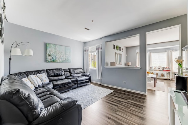 353 Evening Star Ct Unit 353, Bolingbrook, IL 60440 - living room featuring wood finished floors and baseboards