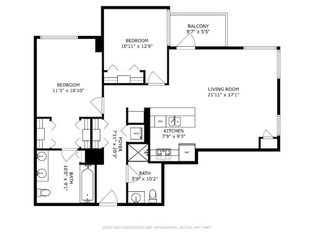 170 W Polk St Unit 1408, Chicago, IL 60605 - home floor plan