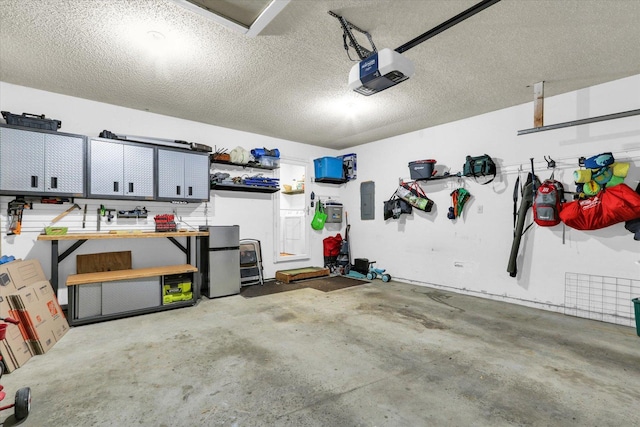 2805 Susan Stone Dr, Urbana, IL 61802 - garage with a garage door opener, a workshop area, and electric panel