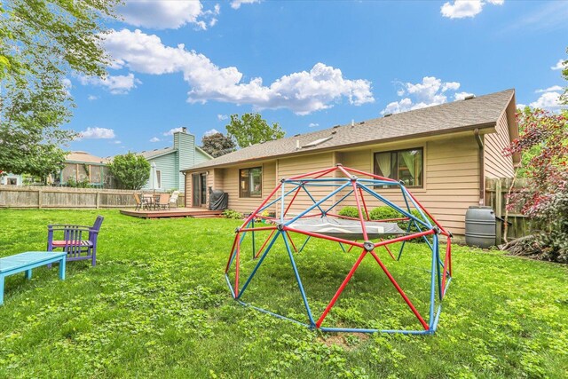 2805 Susan Stone Dr, Urbana, IL 61802 - rear view of property with a wooden deck