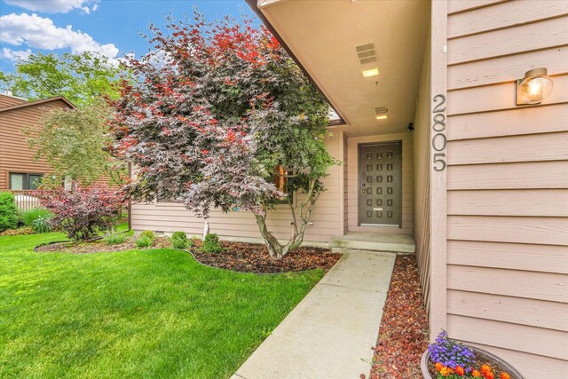 2805 Susan Stone Dr, Urbana, IL 61802 - property entrance with a lawn