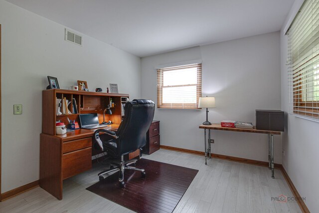 6316 Lake Shore Dr, Cary, IL 60013 - office featuring light wood-style floors, healthy amount of natural light, and baseboards