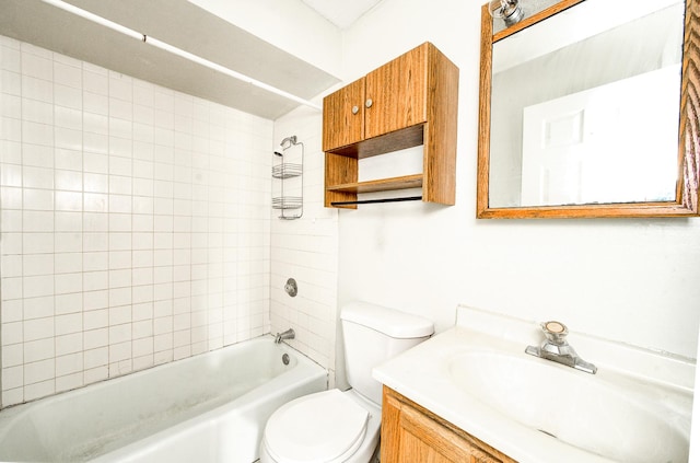 12741 S Lacrosse Ave Unit 3A, Alsip, IL 60803 - bathroom featuring toilet, bathtub / shower combination, and vanity