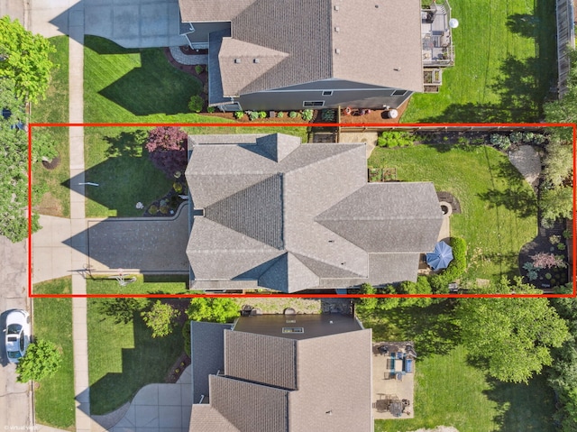 4532 Douglas Rd, Downers Grove, IL 60515 - aerial view of property's location featuring property boundaries highlighted