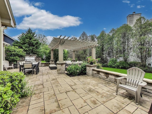 1664 Imperial Cir, Naperville, IL 60563 - view of patio / terrace featuring outdoor dining space, a pergola, and area for grilling
