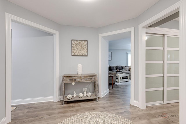225 Lake Blvd Unit 546, Buffalo Grove, IL 60089 - hall with wood finished floors and baseboards