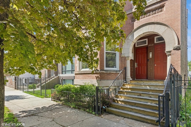 1460 W Ohio St Unit 3R, Chicago, IL 60642 - doorway to property with brick siding