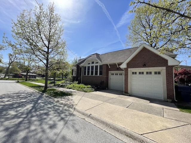 9600 W Shore Dr, Oak Lawn, IL 60453 - ranch-style home with brick siding, a garage, and driveway