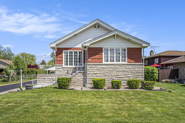 18333 Chicago Ave, Lansing, IL 60438 - view of front of house with stone siding and stairs