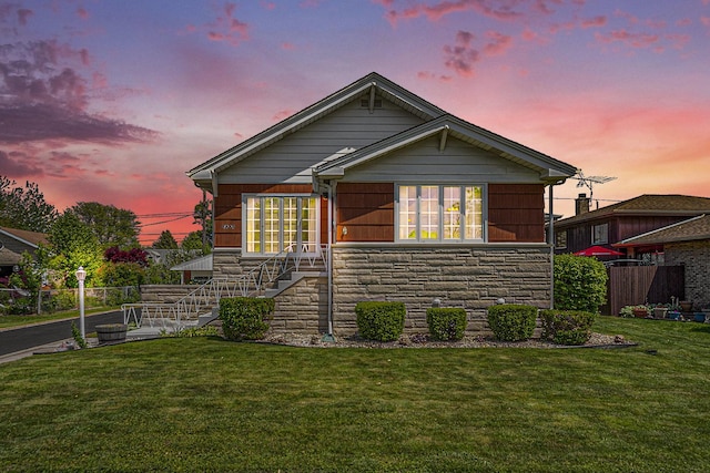 18333 Chicago Ave, Lansing, IL 60438 - view of front of property with stone siding and stairway