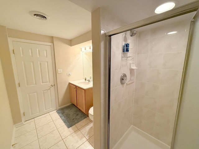 40W095 Carl Sandburg Rd, Saint Charles, IL 60175 - full bath featuring tile patterned flooring, a stall shower, vanity, and toilet