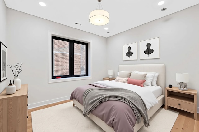 1646 N Orchard St Unit 2, Chicago, IL 60614 - bedroom with light wood finished floors, baseboards, and recessed lighting