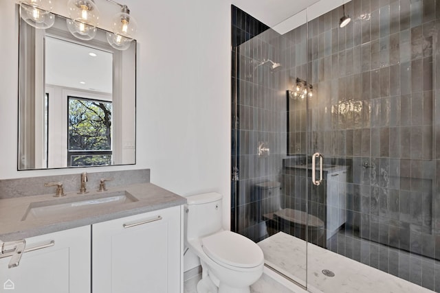 1646 N Orchard St Unit 2, Chicago, IL 60614 - full bath featuring a stall shower, toilet, and vanity