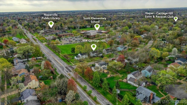 554 Carriage Hill Rd, Naperville, IL 60565 - view of property location with nearby suburban area