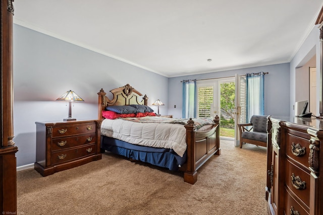396 Jervey Ln, Bartlett, IL 60103 - bedroom with carpet, ornamental molding, and access to outside