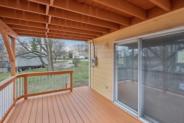 view of wooden terrace