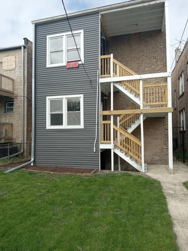 7421 S Eberhart Ave, Chicago, IL 60619 - back of property with stairs