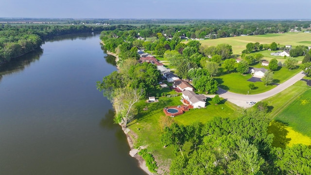 bird's eye view of a nearby body of water