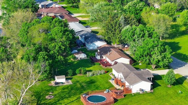 aerial perspective of suburban area