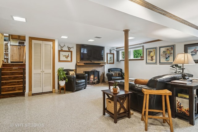 90 Golfview Rd, Lake Zurich, IL 60047 - living area with a fireplace