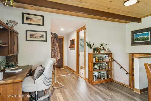 90 Golfview Rd, Lake Zurich, IL 60047 - office space featuring light wood-style floors, baseboards, and recessed lighting